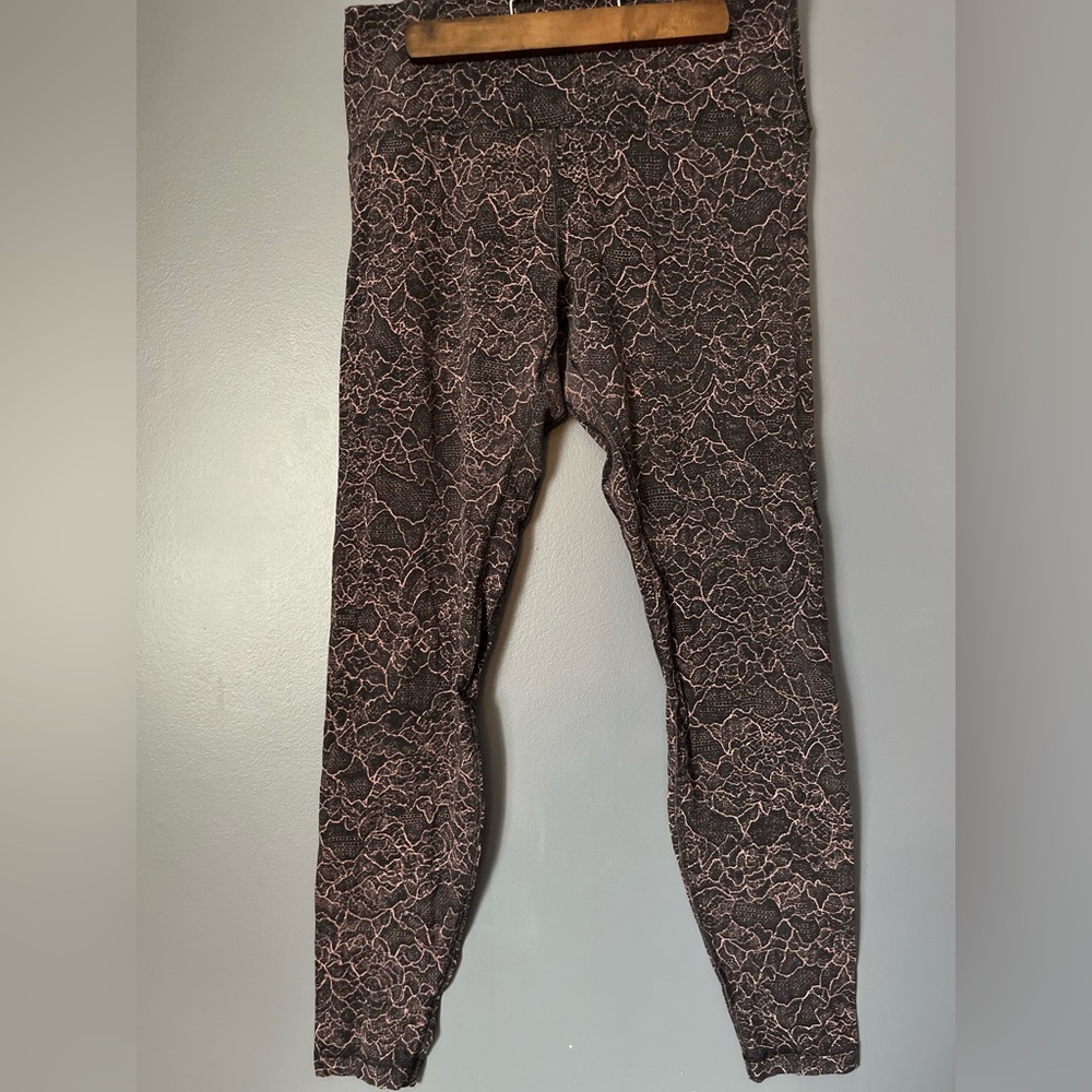lululemon athletica Black and Pink Patterned Leggings